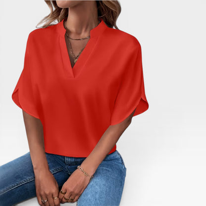 Women's Short Sleeve Blouse – Dressy Casual, Lightweight Summer Top