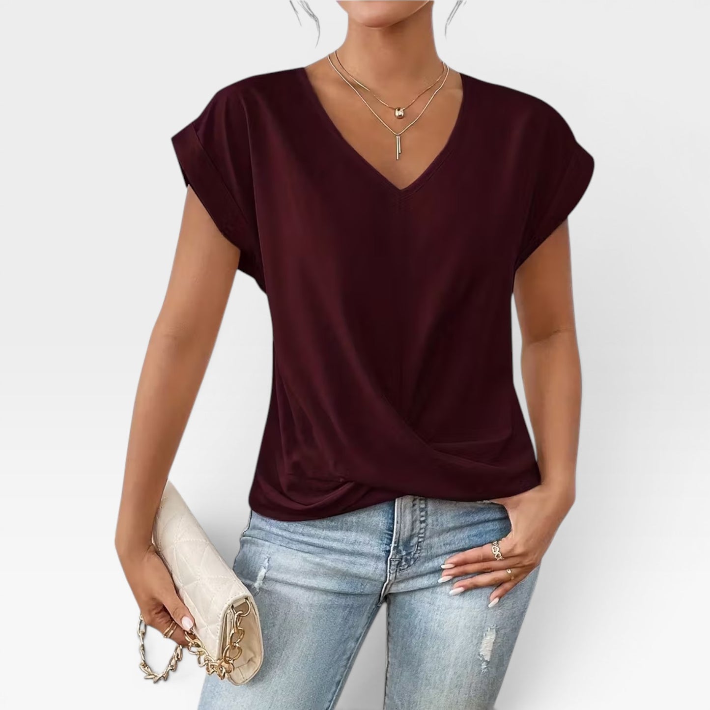 Women's Stretch Short Sleeve T-Shirt – Soft, Fitted Everyday Summer Top