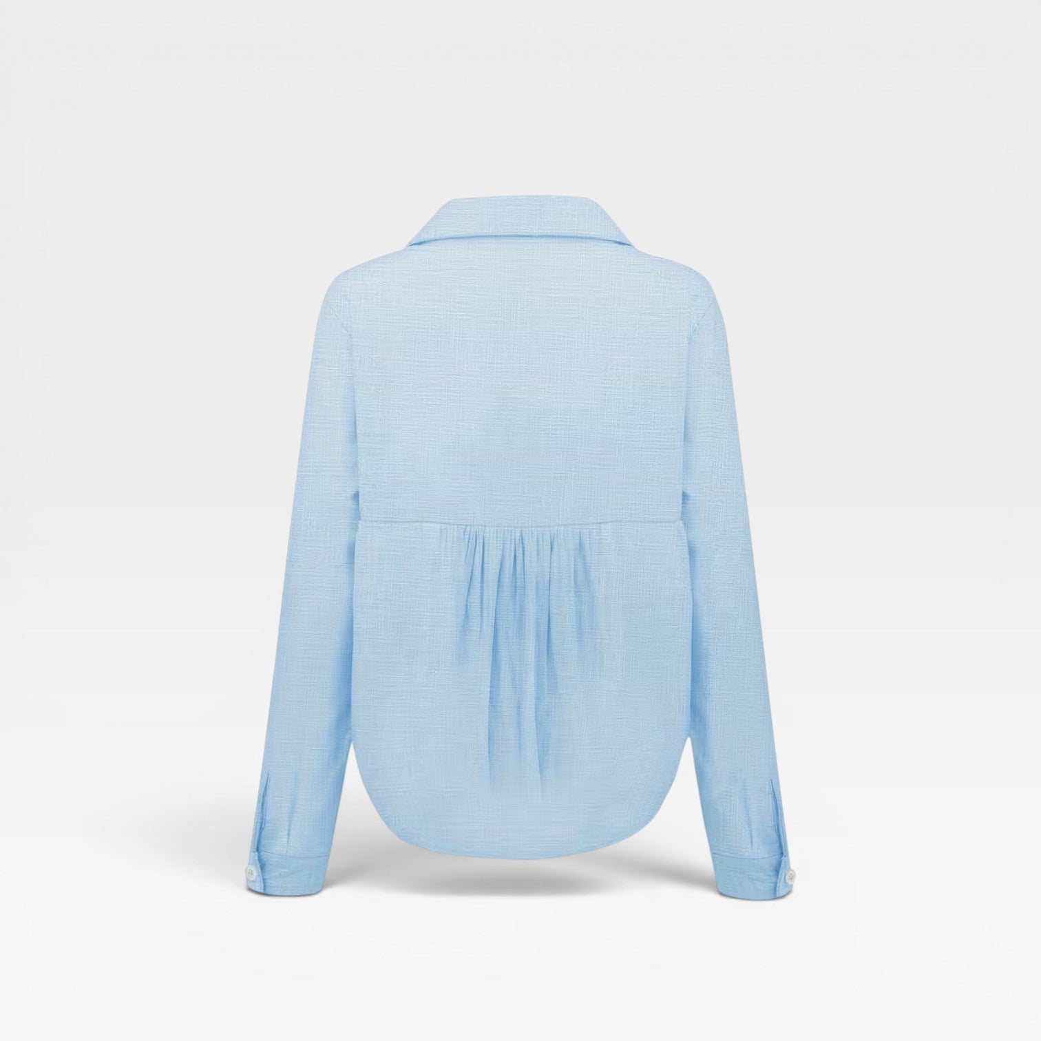 Women's Linen Blend Long Sleeve Shirt – Loose Fit, Breathable Summer Blouse