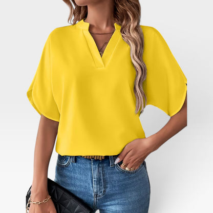 Women's Short Sleeve Blouse – Dressy Casual, Lightweight Summer Top