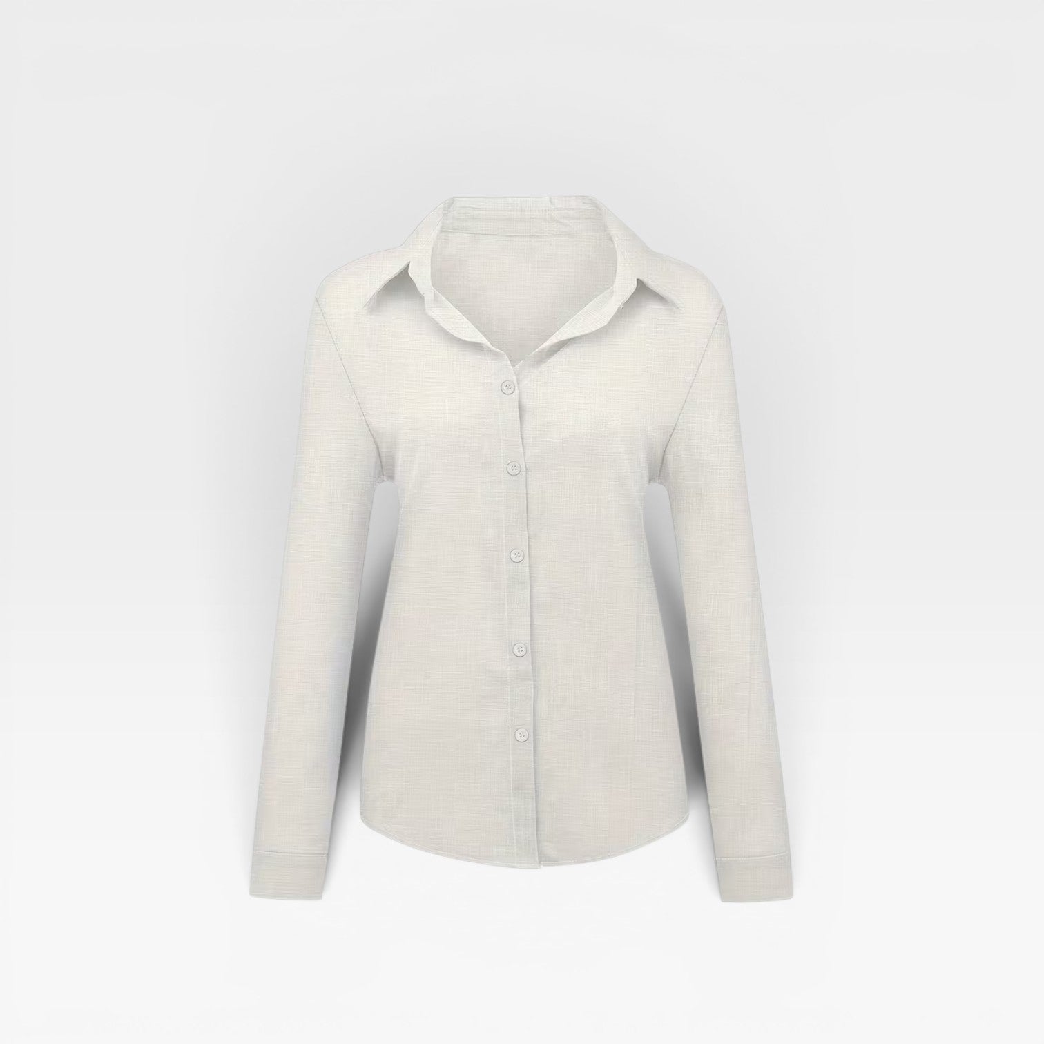 Women's Linen Blend Long Sleeve Shirt – Loose Fit, Breathable Summer Blouse