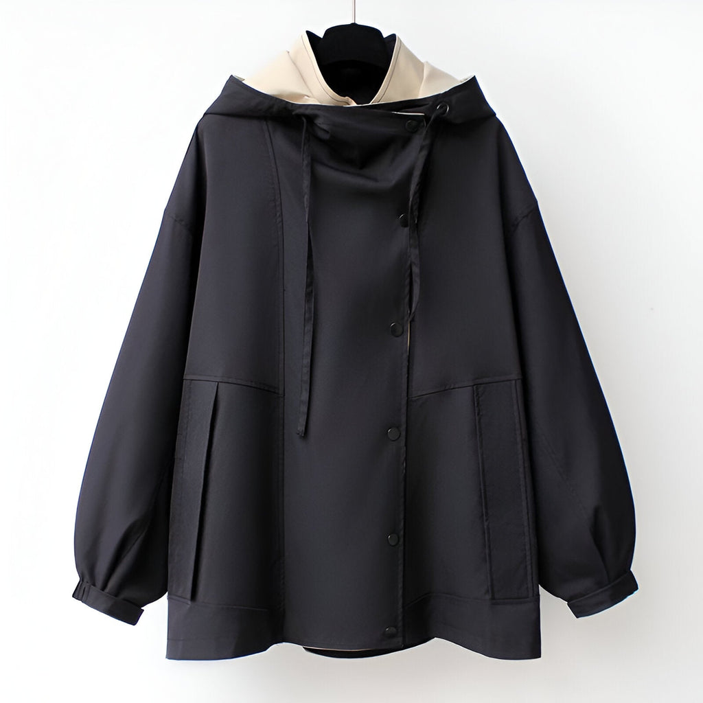Women's Waterproof Drawcord Windbreaker Jacket