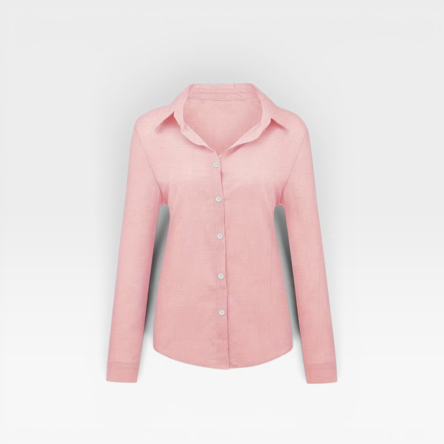 Women's Linen Blend Long Sleeve Shirt – Loose Fit, Breathable Summer Blouse