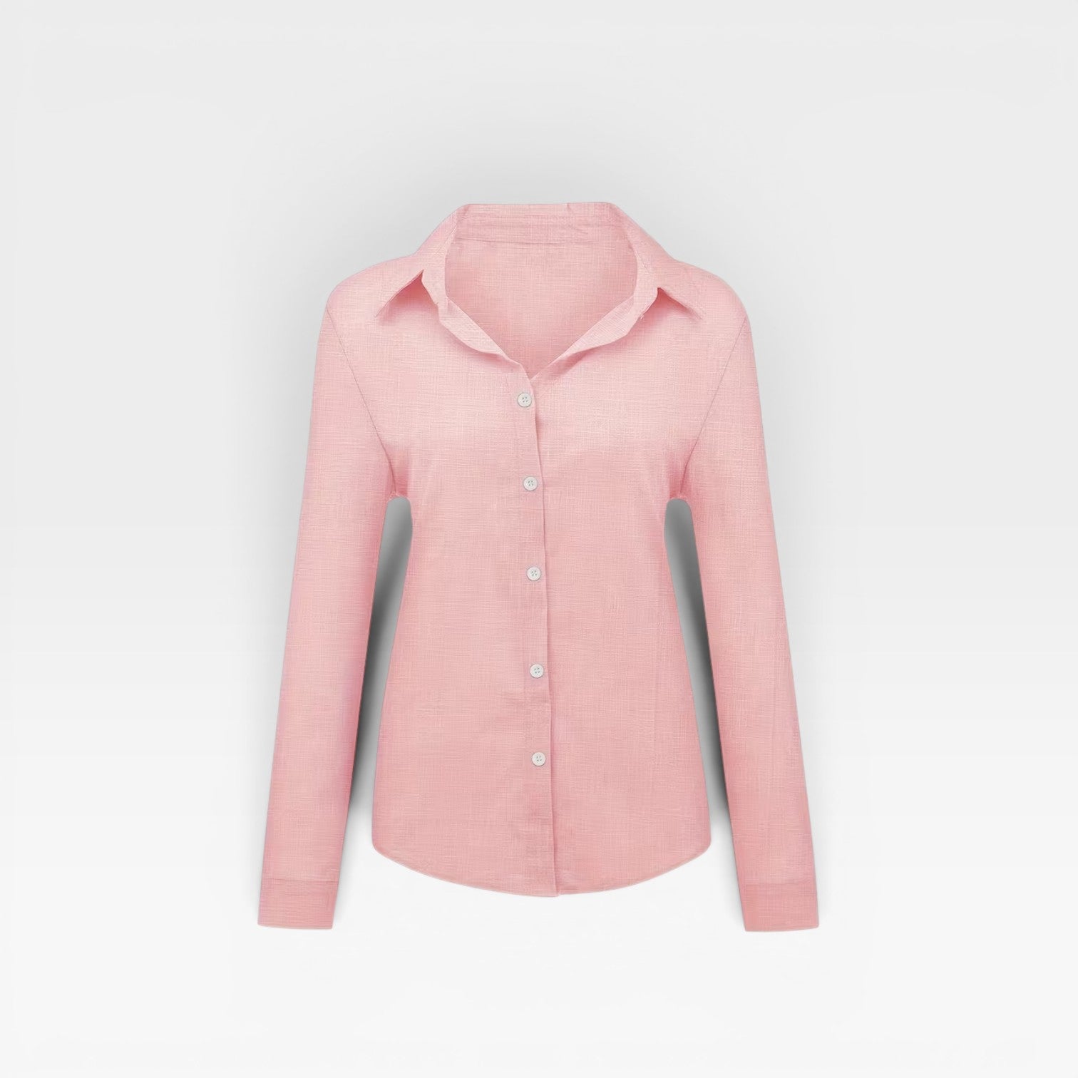 Women's Linen Blend Long Sleeve Shirt – Loose Fit, Breathable Summer Blouse