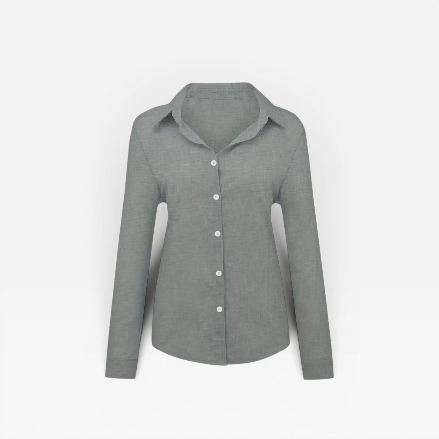 Women's Linen Blend Long Sleeve Shirt – Loose Fit, Breathable Summer Blouse