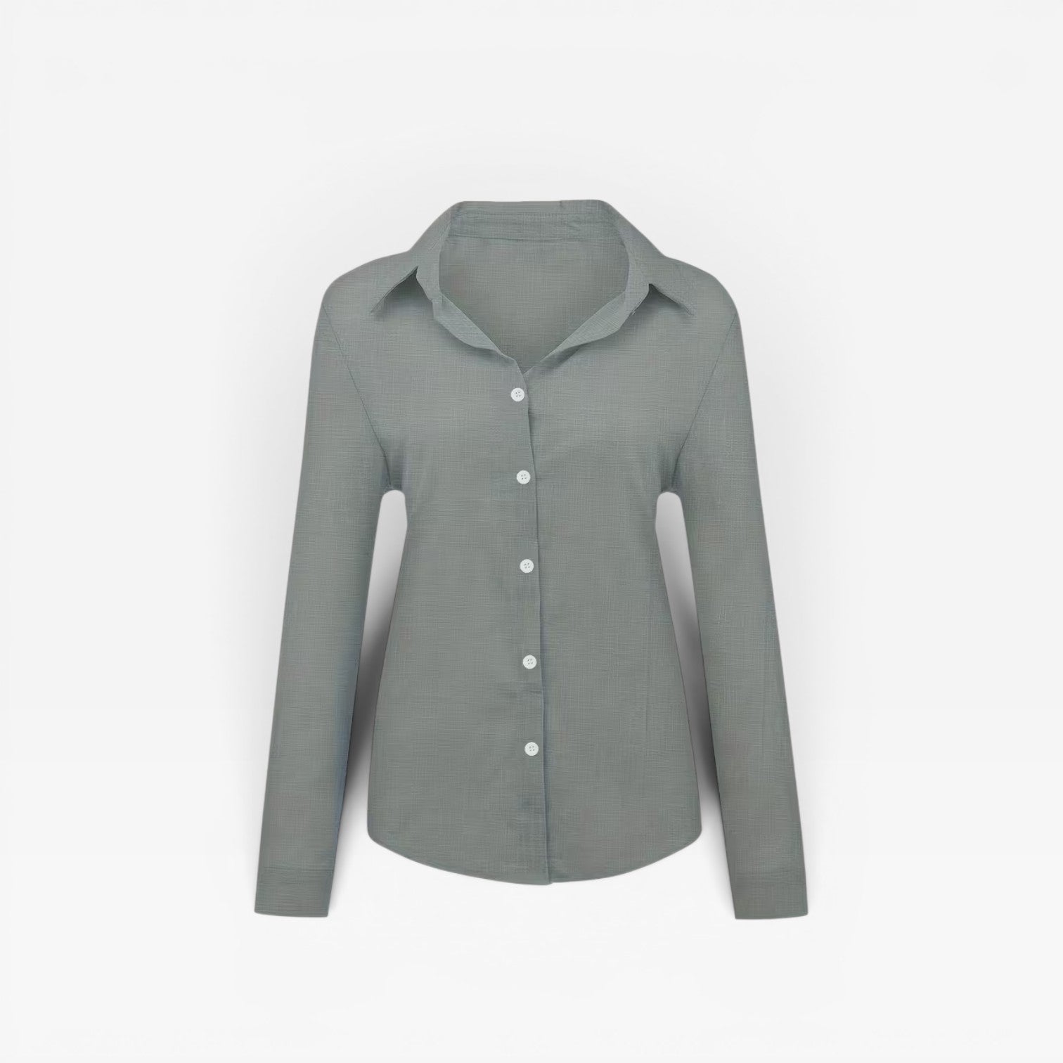 Women's Linen Blend Long Sleeve Shirt – Loose Fit, Breathable Summer Blouse
