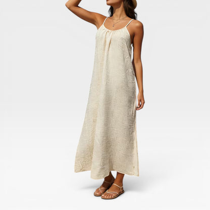 Women's Cami Maxi Dress – Loose Fit Side Split Summer Holiday
