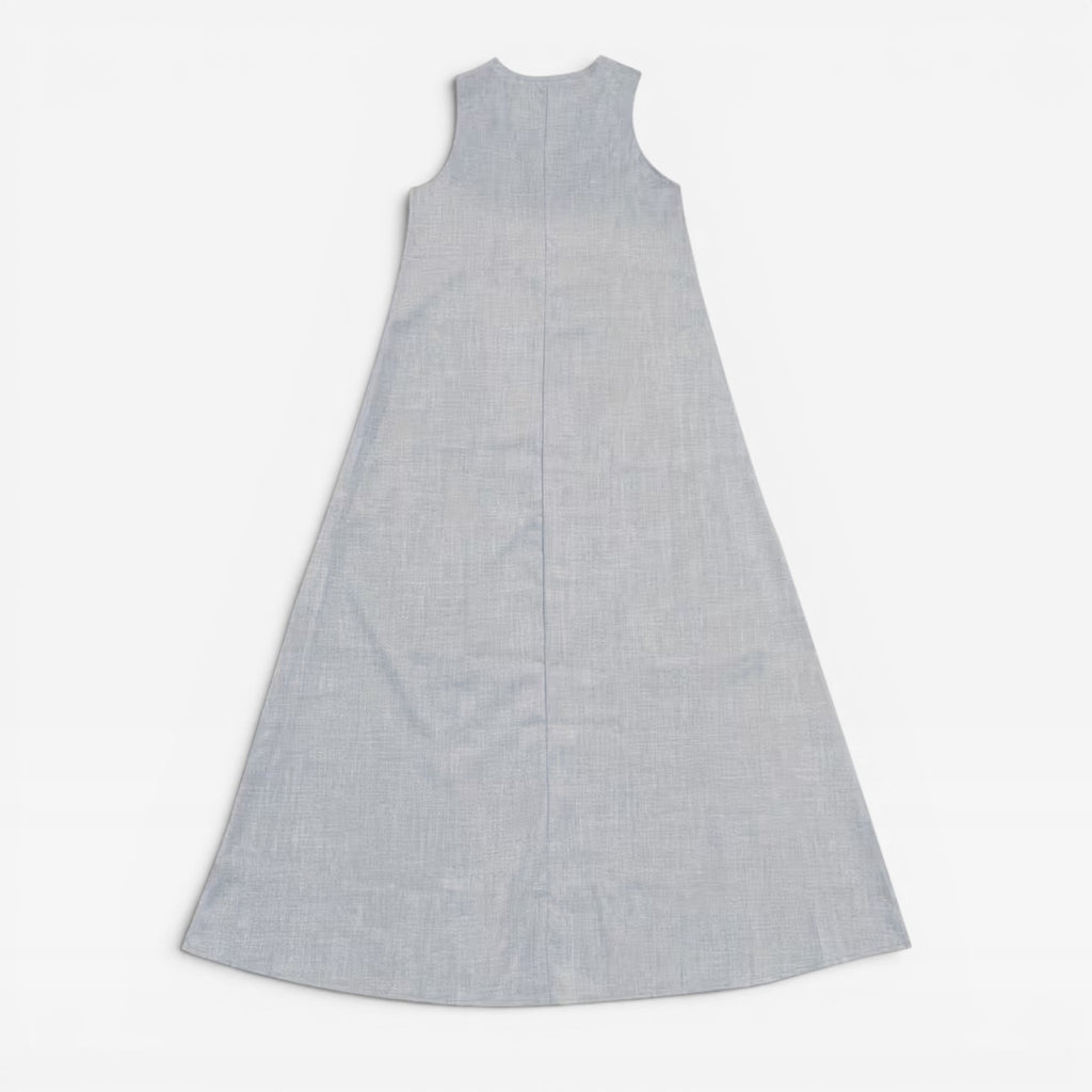 Women's Linen Blend Maxi Dress – V-Neck Sleeveless Relaxed Summer