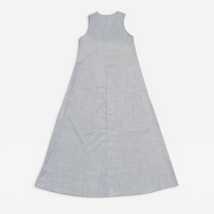 Women's Linen Blend Maxi Dress – V-Neck Sleeveless Relaxed Summer