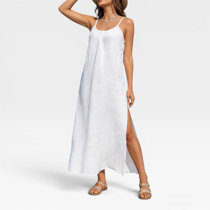 Women's Cami Maxi Dress – Loose Fit Side Split Summer Holiday