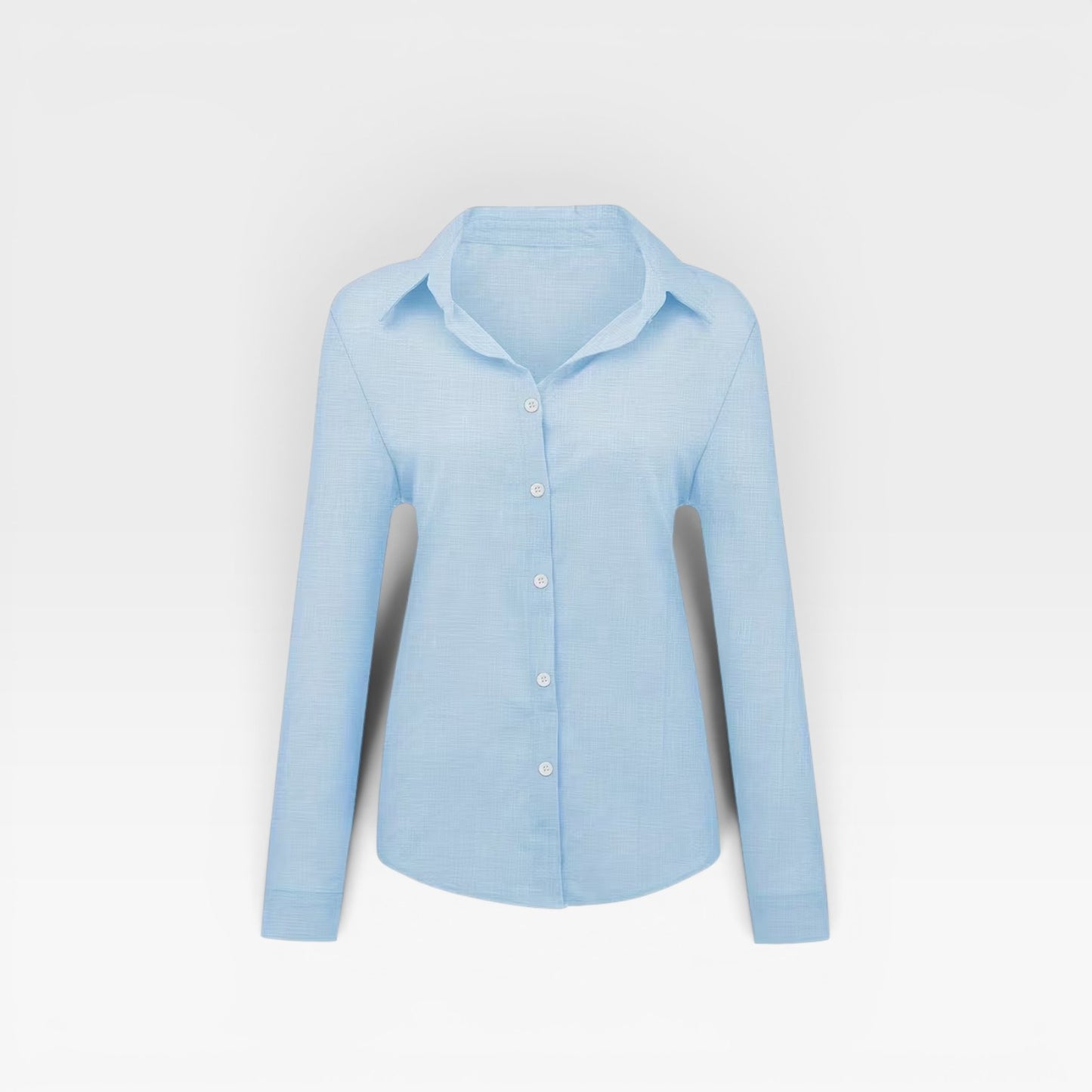 Women's Linen Blend Long Sleeve Shirt – Loose Fit, Breathable Summer Blouse
