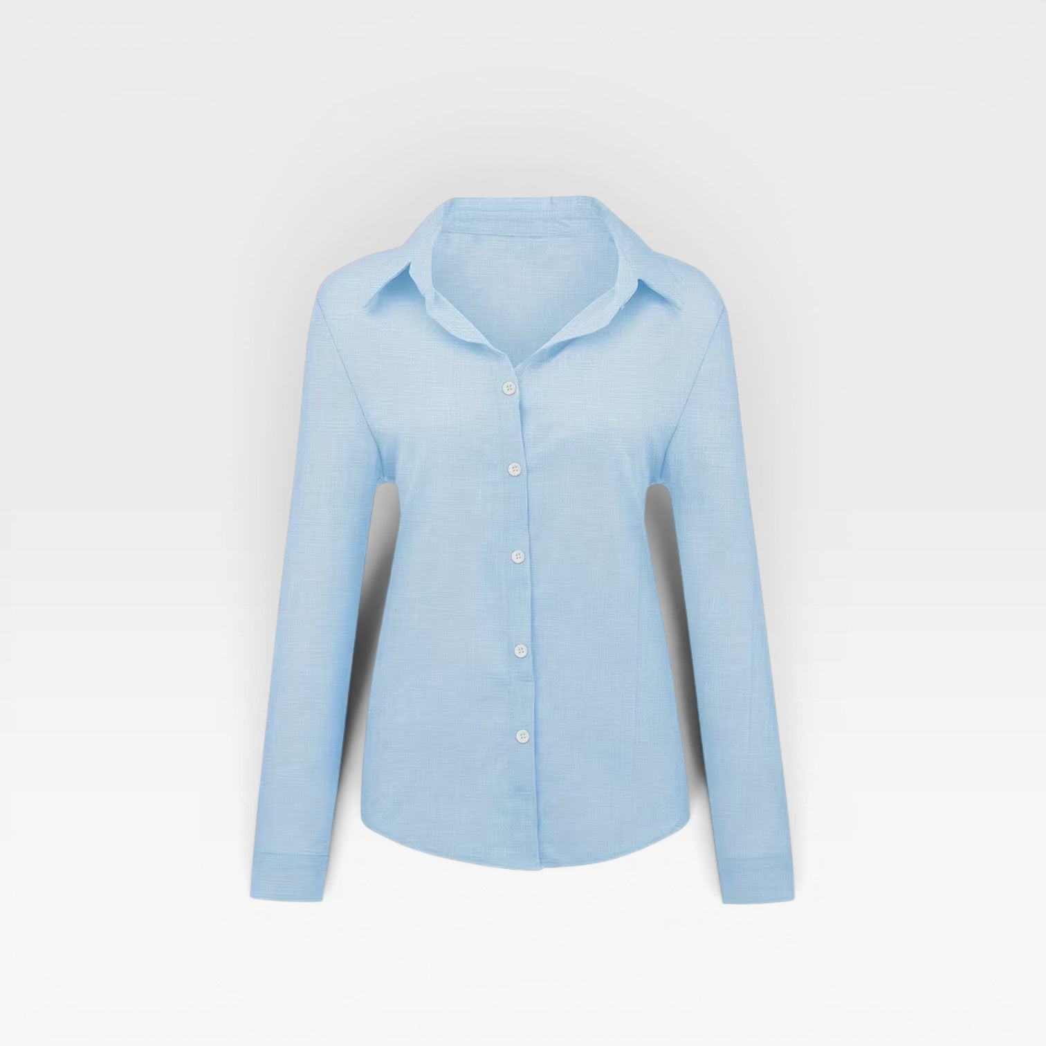 Women's Linen Blend Long Sleeve Shirt – Loose Fit, Breathable Summer Blouse