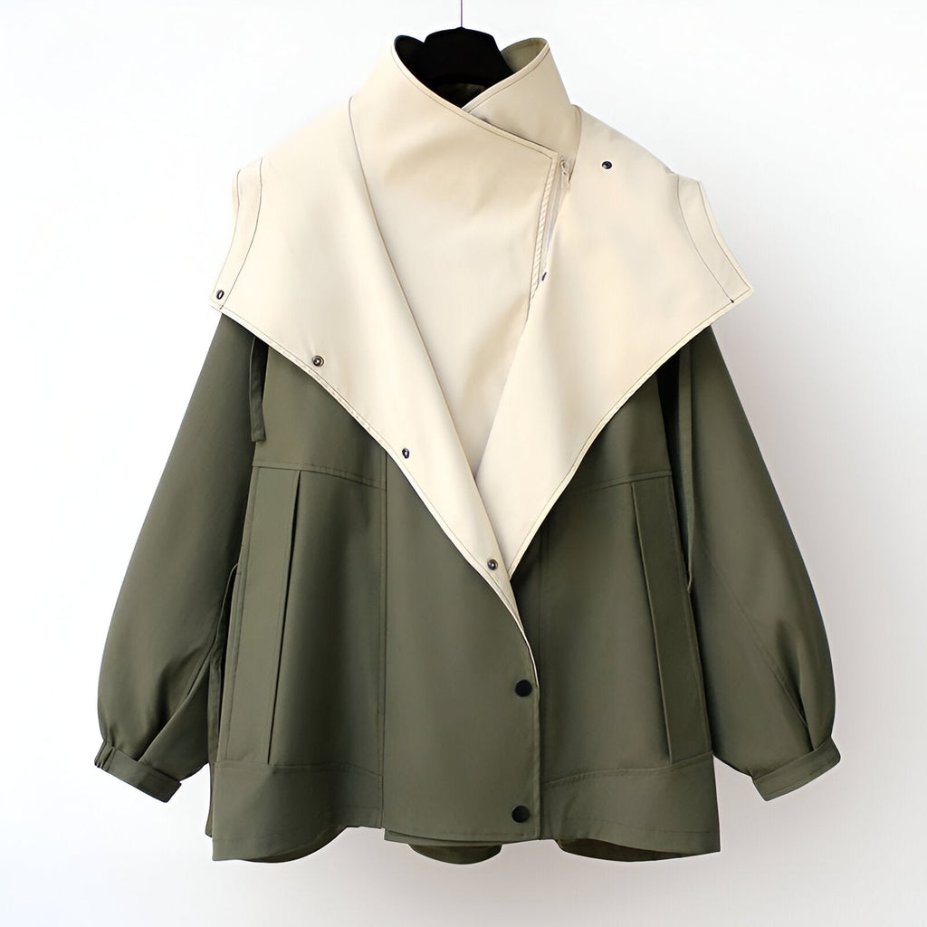 Women's Waterproof Drawcord Windbreaker Jacket